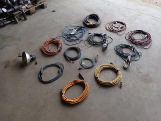 Qty Of Extenxtion Cords c/w Trouble Light