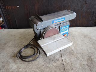 King Canada 110V Single Phase Disc Sander w/ 4in X 36in Belt