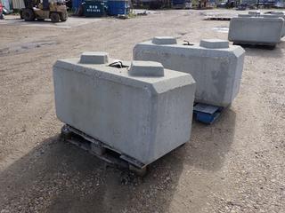 (2) 58in X 30in X 29in Concrete Blocks