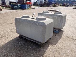 (2) 58in X 30in X 29in Concrete Blocks