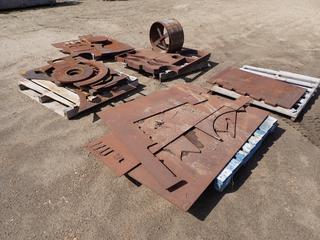 Qty Of (4) Pallets Of Approx. 1/4in - 3in Thick Pieces Of Steel *Note: Lengths Unknown*