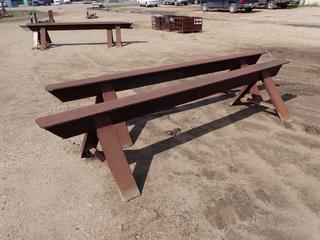 (2) 11ft X 3ft X 27in Steel Assembly Stands