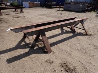 (2) 11ft X 3ft X 27in Steel Assembly Stands