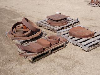 Qty Of Assorted Pieces Of Steel, Round Plates And Steel Plates**