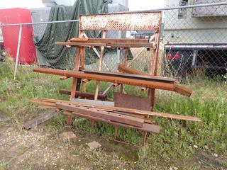 52in X 3ft X 6ft Cantilever Storage Rack c/w Qty Of Approx. 12in - 90in Square Tubing, Plate And Pipe