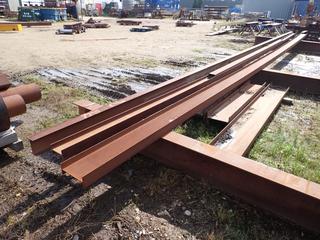 (2) 40ft X 4in X 6in And (1) 40ft X 4in X 10in Structural Beams c/w 20ft X 2in X 5in Square Tube