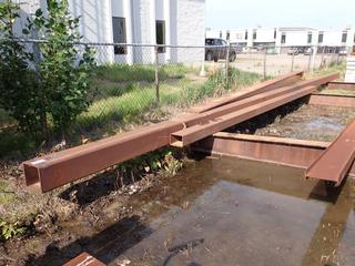 (1) 48ft X 10in X 10in And (1) 24ft X 6in X 8in Square Tube c/w (1) 23 1/2ft X 11in X 19in Overhead Crane Beam
