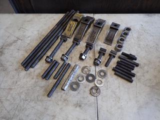Qty Of (4) James Morton Rite Hite Clamps c/w Qty Of Ready Rods And T-Nuts