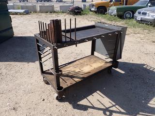 4ft X 2ft X 33in Portable Steel Storage Cart