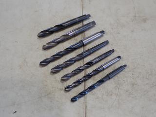 Qty Of 15/16, 21/32, 51/64, 7/8, 37/64, 13/16 And 45/64in Taper Shank Drill Bits