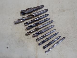 Qty Of Assorted 1 3/4in - 25/32in Taper Shank Drill Bits