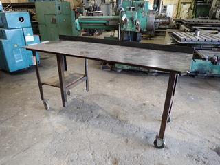 82in X 30in X 39in Portable Steel Shop Table