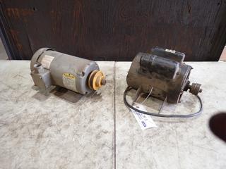 GE 115/230V Single Phase Motor c/w Baldor Electric 208/230/460V 3-Phase Motor