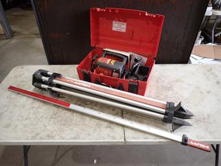 Hilti PR25 Rotating Laser c/w Hilti PA911 Tripod, Hilti PRA25 Receiver And Hilti Elevation Stick