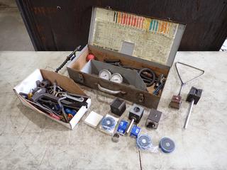 Qty Of Magnetic Bases, Allen Keys, Hose, Ball Valves, Gauges And Pipe Cutter