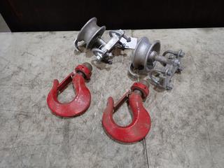 (2) Lifting Hooks And (2) Universal Idlers