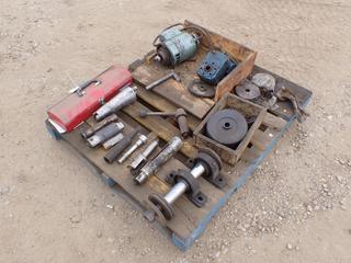 Qty Of Iron Worker Punches, Lathe Gears, Demag Speed Reducer And 115/230V AC Motor