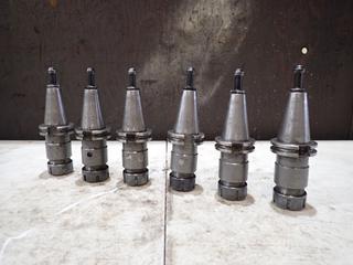 Qty Of (6) Command C4C4-0032 Collet Chuck CAT40 Tool Holders