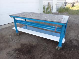 6ft X 34in X 35in Portable Shop Table **This Item Is Located @ 1507 - 8 Street, Nisku AB, For More Info Contact Tony @ 780-935-2619**