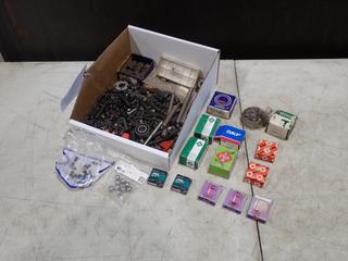 Qty Of Assorted Lathe Set Screws And Bearings