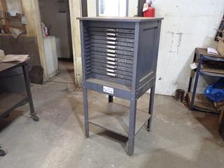 Showcard Machine Company 26in X 24in X 56in 12-Drawer Cabinet