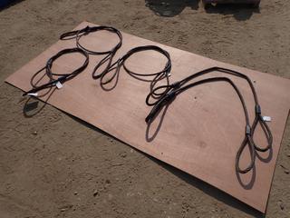 Qty Of (3) 10ft 5/8in And (2) 6ft 3/4in Tuff-Lift Wire Rope Slings