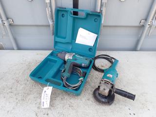 Makita 120V 1/2in Impact c/w Makita 120V 5in Grinder