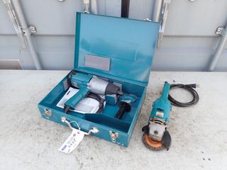 Makita 6906 120V 3/4in Impact Wrench c/w Makita 9005BZ 120V 5in Angle Grinder