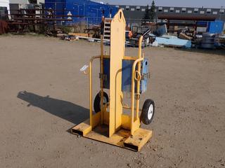 Acklands Grainger Model CYL-2 Cylinder Cart w/ Storage Box And Fork Pockets