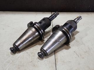 (1) Kennametal And (1) Erickson CAT50 Tool Holders w/ 1in Indexable Drill Bits 