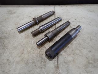 Qty Of (3) Taper Dead Centers w/ Taper Sleeves And 3/16 - 3/4in Drill Chuck