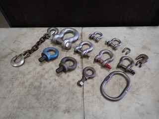 Qty Of Assorted Shackles, Lifting Eye Bolts And Chain Hook