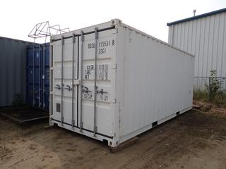 20ft Storage Container. SN DSCU1155318 *Note: Contents Not Included, Item Cannot Be Removed Until Wednesday September 24th Unless Mutually Agreed Upon*