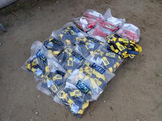 Qty Of (9) Unused Sala Safety Harnesses c/w (5) Protecta Double Leg Shock Absorbing Lanyards