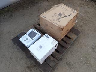 (2) Dayton Electric Convection Heaters And Rubbermaid Mop Bucket