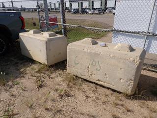 (2) 60in X 30in X 30in Concrete Blocks