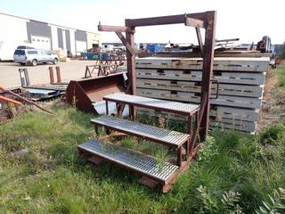 52in X 4ft X 75in Staircase w/ Top Rack