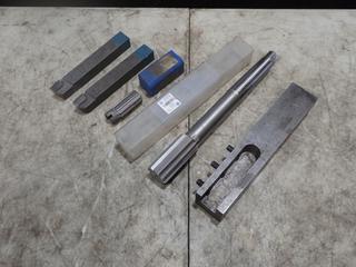 Poland 40H7HSS Reamer, 1 1/16HSS Reamer And (2) Lathe Tool Holders Holders