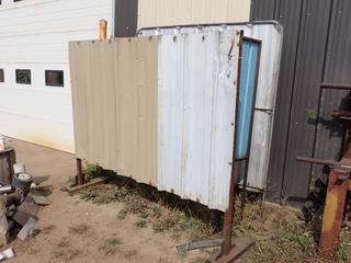 (1) 8ft X 23in X 76in, (1) 5ft X 16in X 77in And (1) 78in X 24in X 7ft Sheet Metal Screens