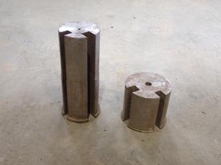 (1) 13 3/4in(H) X 5 1/4in(OD) X 1 1/4in Keyway 1in And (1) 6 1/4in(H) X 6 3/8in(OD) And 1 1/4in Keyway Broach Bushings
