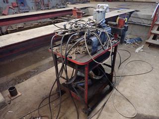 Owatonna Tool Co. 115V Precision Hydraulic Power Pack c/w Cart, Hydraulic Cylinder And Hoses SN 13594
