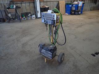 Halls Instrumentation HLT-T&T-136 12VDC Truck/Trailer Light Tester w/ Cart And Schumacher Battery Charger