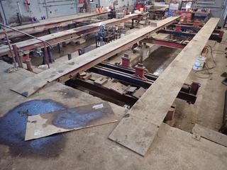 35ft X 8ft Industrial Truck Chassis Stationary Frame Alignment Rack c/w  6in Vise, Frame Tools