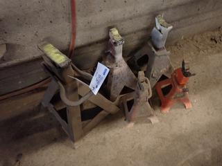 (2) Strong Arm 3-Ton Jack Stands c/w (3) Unknown Cap. Jack Stands