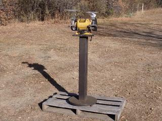 Dewalt DW756 120V 6in Bench Grinder c/w Stand **Located In Edmonton**