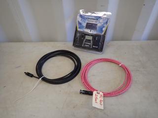 Enerwatt EWC-30 30A 12V Solar Regulator c/w (2) 20ft Cables **Located In Edmonton**