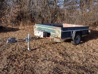 14ft X 78in S/A Custom Built Tilt Deck Utility Trailer c/w 2in Ball Hitch, 26in X 9in X 9in Storage Box, Spare Tire And ST205/75R15 Tires. *Note: No VIN* **Located In Edmonton**