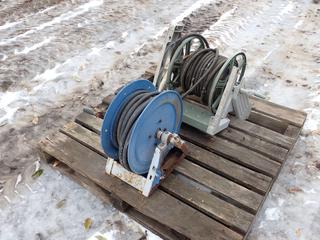 Air Hose Reel w/ Hose And Ames Hose King Water Hose Reel **Located In Edmonton**