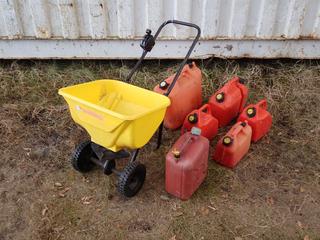 Vigoro Seeder c/w Qty Of Jerry Cans **Located In Edmonton**