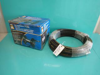 Unused Powerfist 3000PSI Pressure Washer Hose Reel c/w 3/8in 5000PSI Hose **Located In Edmonton**